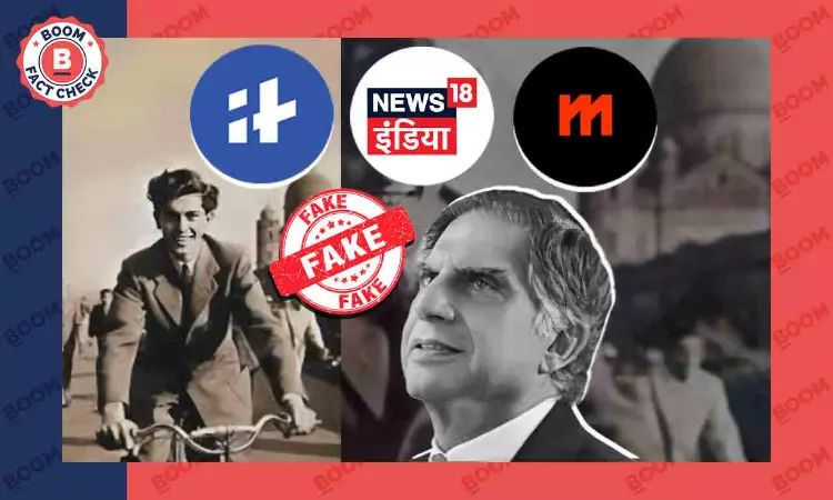 News Outlets Run AI-Generated Photo Showing Ratan Tata Cycling In His Youth