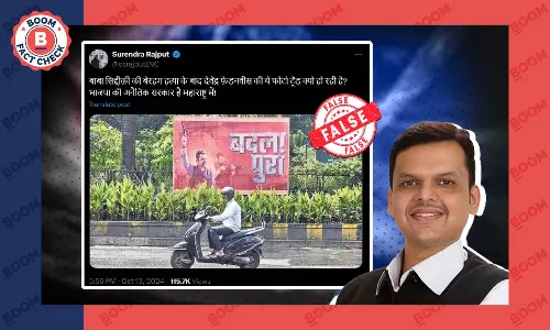 Devendra Fadnavis Gun-wielding Poster Falsely Linked To Baba Siddiqui Murder