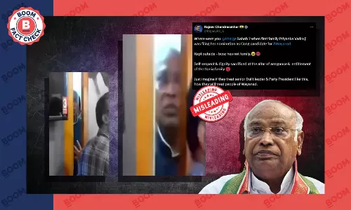Viral Claim Of Kharge Left Out At Priyanka Gandhi’s Wayanad Nomination Is Misleading