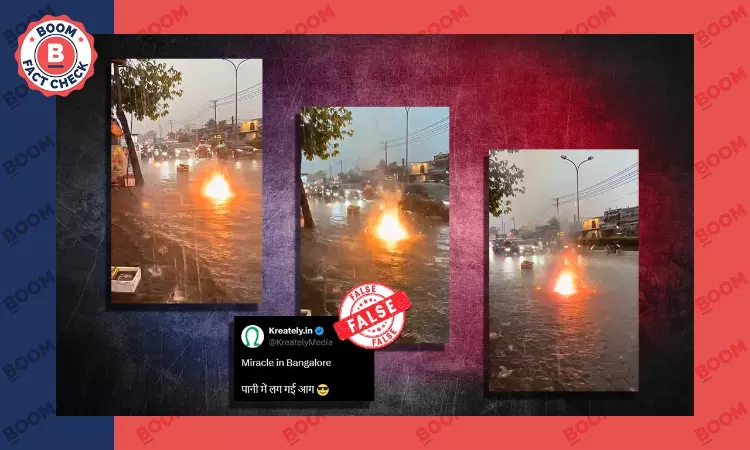 Video Of Electric Wire Short Circuiting In Flooded Road Is Not From Bengaluru