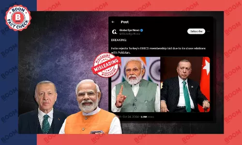 Claim Of India Rejecting Turkeys BRICS Membership Bid Is Misleading