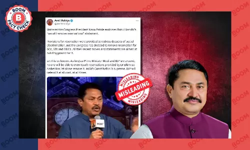Did Nana Patole Say Rahul Gandhi & Congress Would Scrap Reservations? A Fact Check