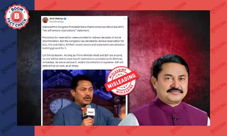Did Nana Patole Say Rahul Gandhi & Congress Would Scrap Reservations? A Fact Check