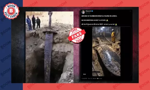 AI Visuals Peddled As Massive Swords Of Kumbhakarna Found In Sri Lanka