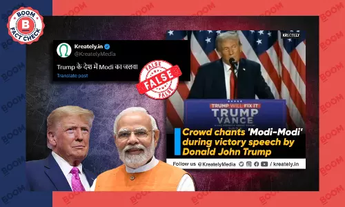 Modi, Modi Chants At Trumps Victory Speech? False Claim Goes Viral
