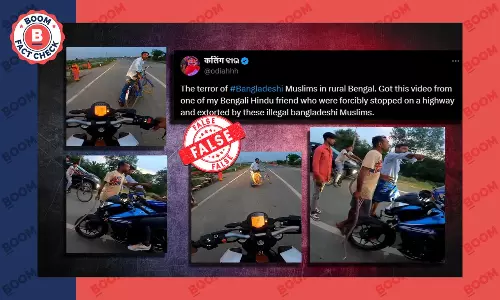Video Of Locals Stopping Bikers In Bengal Viral With False Communal Claim