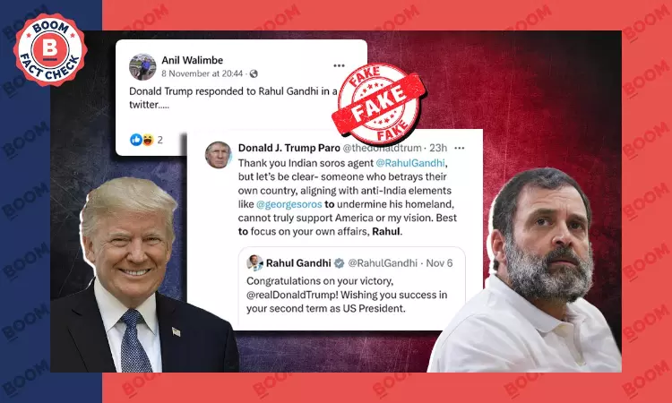 Did Trump Call Rahul Gandhi A Soros Agent? Parody Handle Tweet Goes Viral
