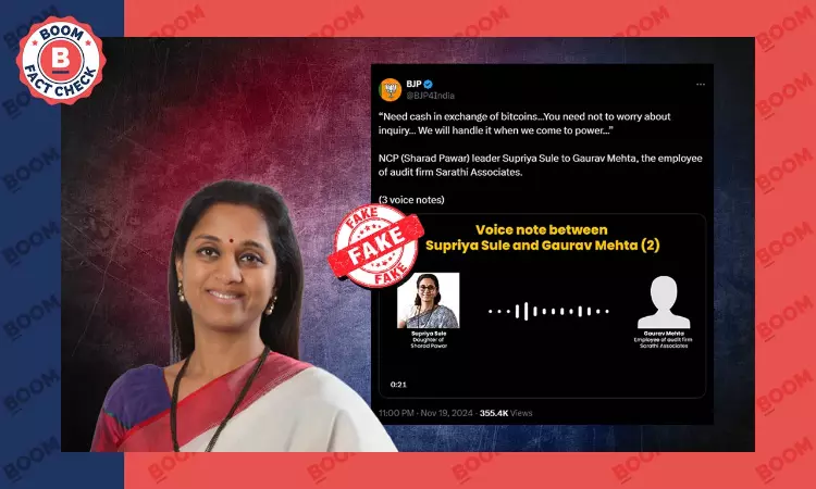BJP Posts Fake AI Audio Clips of Sule, Patole, Alleges Poll Fraud