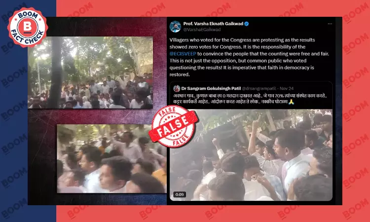 Claim Of Congress Candidate Getting Zero Votes In Maharashtra Village Is False