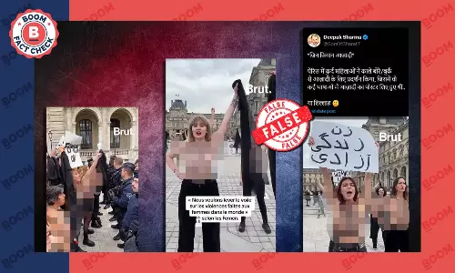 Video Of Women Protesting Topless in France Viral With False Claim
