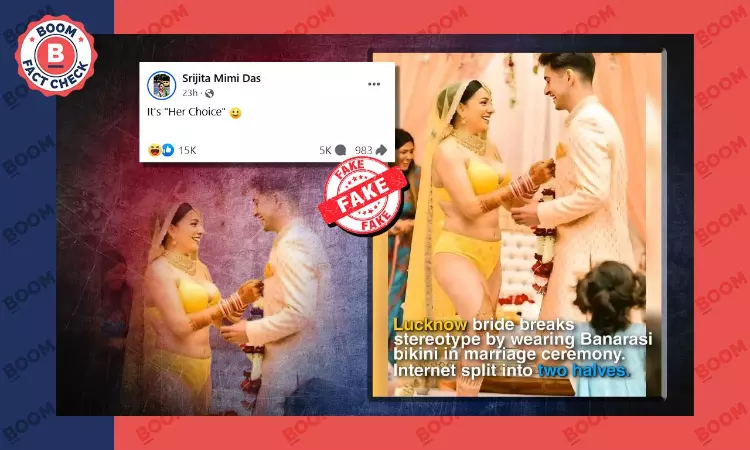 AI-Generated Photo Peddled As Lucknow Bride Wearing Banarasi Bikini