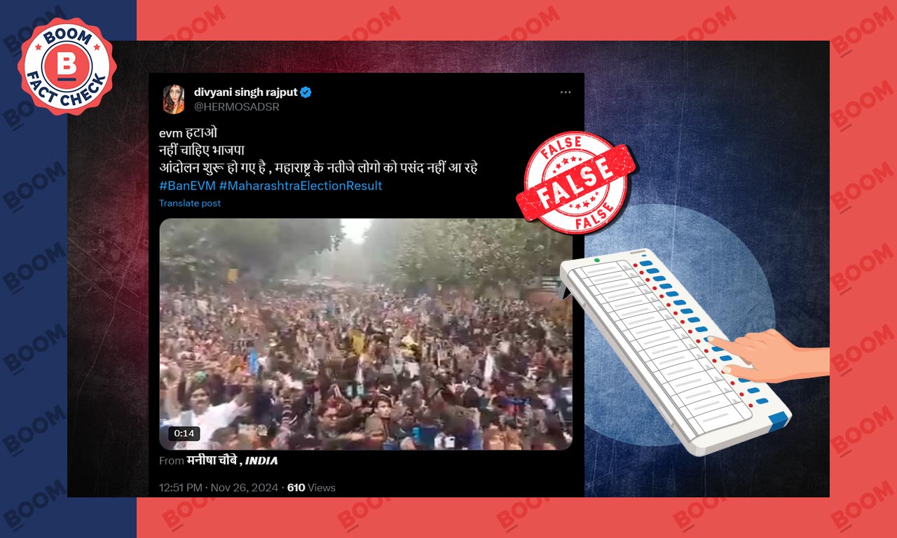 Old Video Of Anti-EVM Protest In Delhi Falsely Peddled As Maharashtra