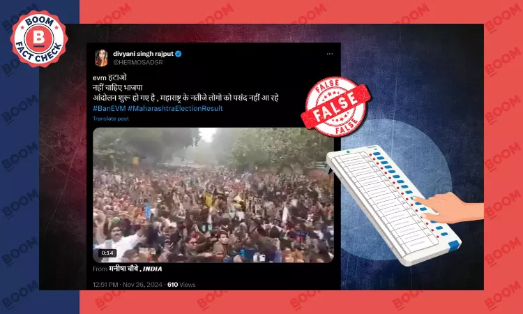 Old Video Of Anti-EVM Protest In Delhi Falsely Peddled As Maharashtra