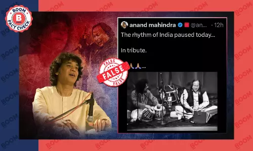 Video Of Pakistani Musician Falsely Shared As Late Tabla Maestro Zakir Hussain