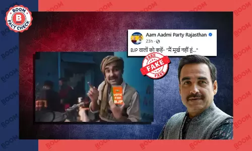 AAP Posts Manipulated Pankaj Tripathi Video Ad Targeting BJP