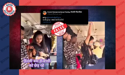Scripted Video Peddled As Woman Being Harassed On A Bus In Delhi