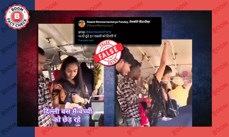 Scripted Video Peddled As Woman Being Harassed On A Bus In Delhi