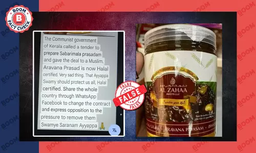 False Claims Of Sabarimala’s Aravana Prasadam Made In UAE Revived