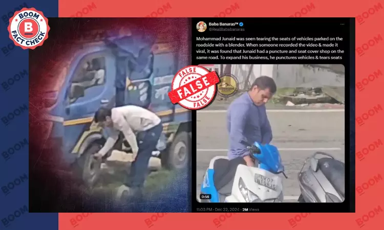 Video Of Man Tearing Bike Seat Covers In Uttarakhand Shared With False Communal Spin