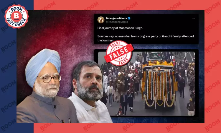 Viral Posts Falsely Claim Rahul Gandhi Did Not Attend Manmohan Singhs Funeral