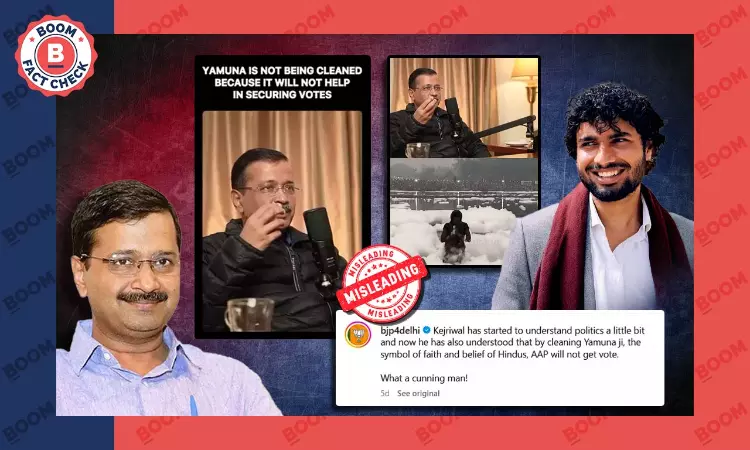 BJP Delhi Posts Cropped Video Of Kejriwals Remarks On Cleaning Yamuna