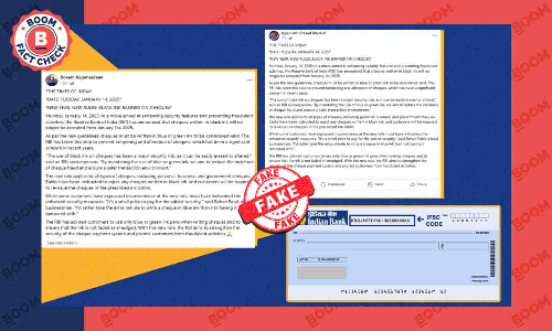 Viral Posts Falsely Claim RBI Banned Cheques Written In Black Ink