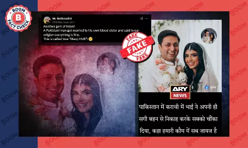 Viral Graphic Claiming Pakistani Man Married His Own Sister Is Fake