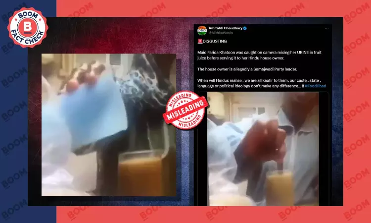 Old Video Of Maid Mixing Urine In Juice Viral With False Communal Claim