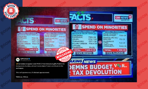 Claim On Karnataka Govt Giving Temple Funds To Churches, Mosques Is Misleading