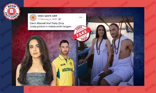 AI Photo Shared As Preity Zinta Attending Maha Kumbh With Glenn Maxwell