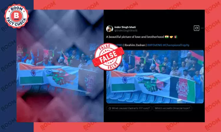 Photo Of Fans Holding Indian And Afghanistan Flag Linked To 2025 Champions Trophy