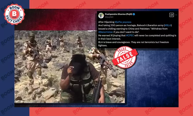 Old Clip Of BLA Warning China And Pak Falsely Linked To Jaffar Express Hijack