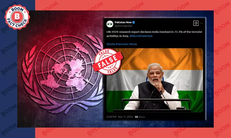 Viral Posts Falsely Claim UN Report Says India Behind 72.3% Terror Activities In Asia