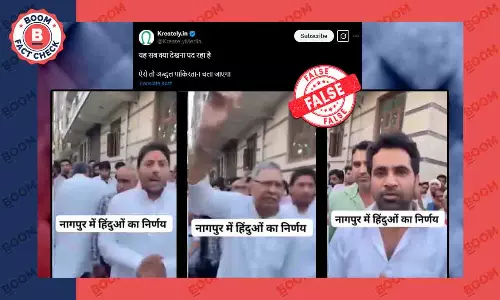 Unrelated Video Viral As Hindus In Nagpur Demanding Boycott Of Muslims