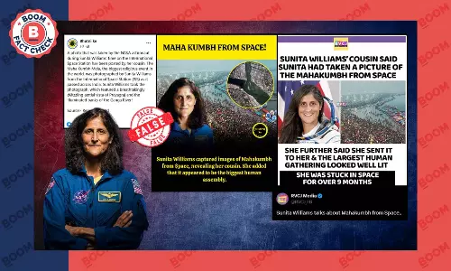 No, These Viral Photos Of The Maha Kumbh Are Not Clicked By Sunita Williams