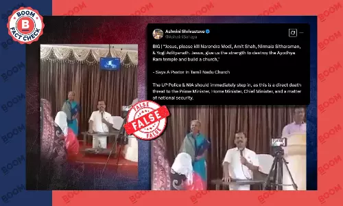 Video Of Pastor Praying For PM Modi Viral With False Claim