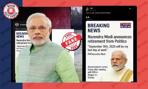 Fake Times Now Graphic Viral Claiming Narendra Modi To Retire