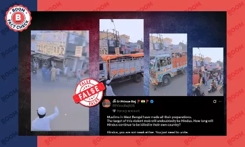 Viral Video From Bhopal Peddled As West Bengal Violence
