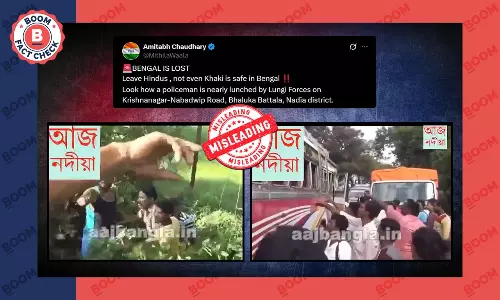 Old Video Of Attack On WB Police Officer Falsely Linked To Murshidabad Violence