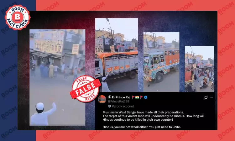 Viral Video From Bhopal Peddled As West Bengal Violence