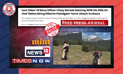 Pahalgam Attack: Media Falsely Reports Video As Final Footage Of Naval Officer