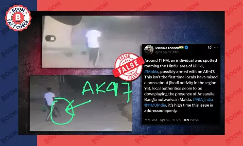 Viral Video Does Not Show Militant With AK-47 In Bengals Malda