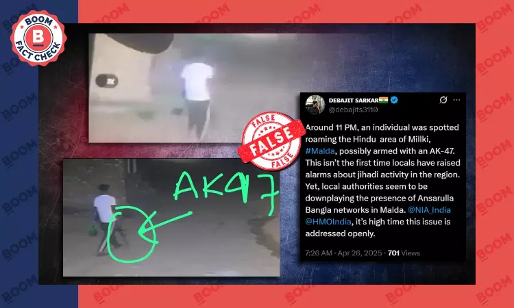 Viral Video Does Not Show Militant With AK-47 In Bengals Malda