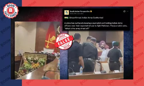 Video Of Indian Army Officers Exiting A Press Meet Falsely Linked To Pahalgam