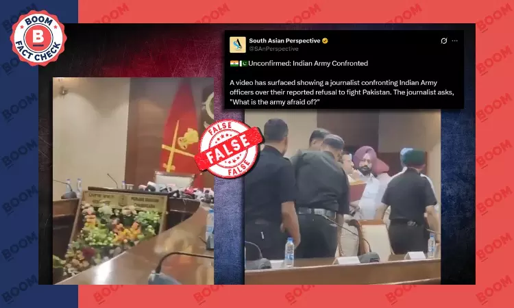 Video Of Indian Army Officers Exiting A Press Meet Falsely Linked To Pahalgam