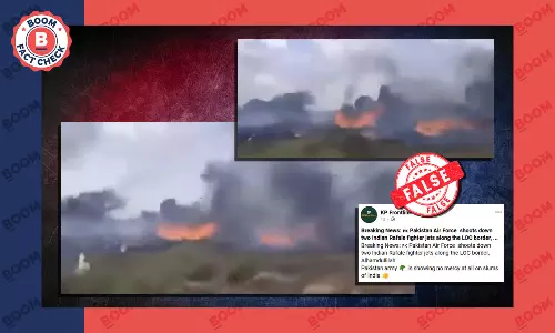 Old Video Falsely Peddled As Indian Rafale Jet Shot Down By Pakistan