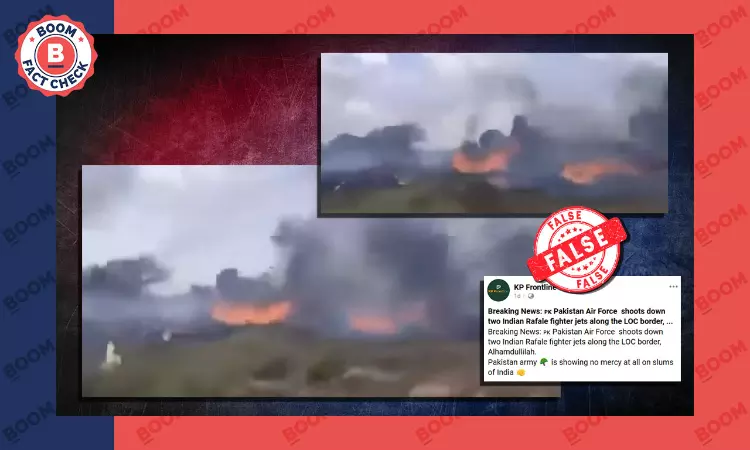 Old Video Falsely Peddled As Indian Rafale Jet Shot Down By Pakistan