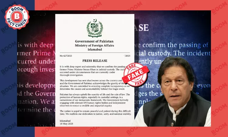 Fake Document Claims Pakistans Former PM Imran Khan Died In Jail