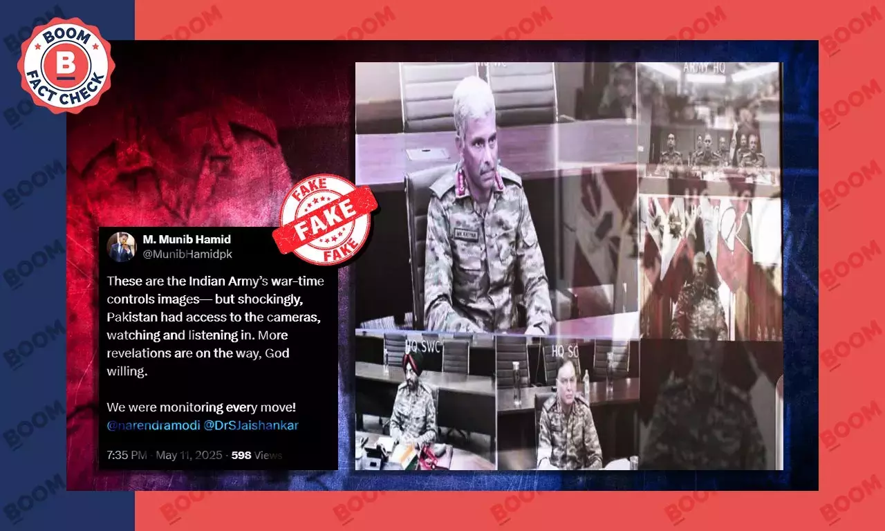 Viral Photo Claiming Pakistans ISI Hacked Indian Armys Conference Link is False