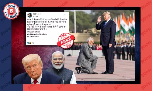 AI-Generated Image Falsely Shows Modi Kneeling To Trump